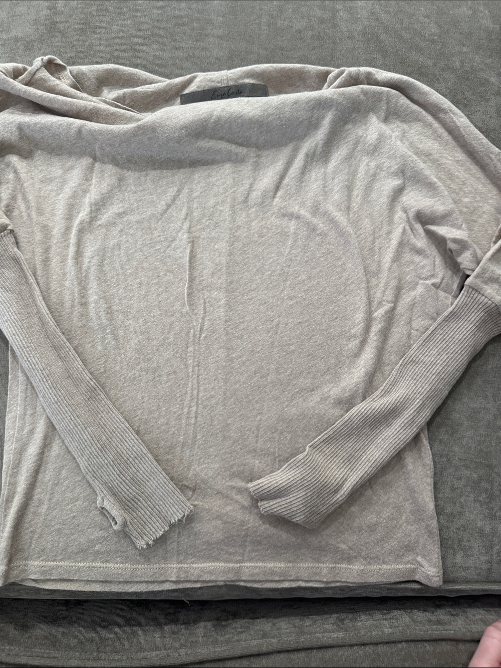 Enza Costa Off-Shoulder Sweater in Light Taupe